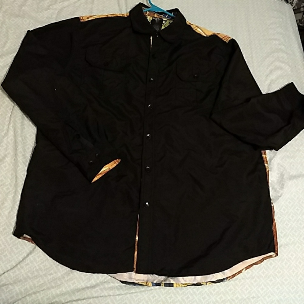 Men's long sleeve button-down collared shirt, XL